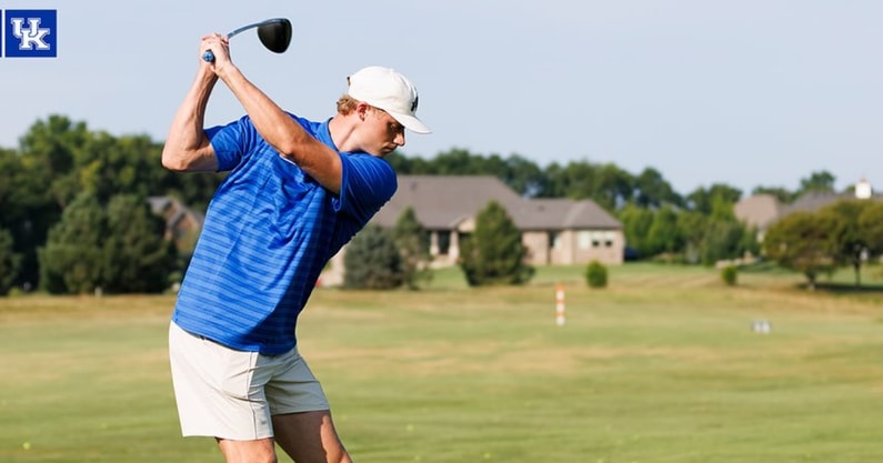 Collin Chandler might be the only Kentucky Wildcat with a decent-looking golf swing, via UK Athletics