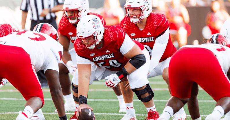 Louisville football center Pete Nygra