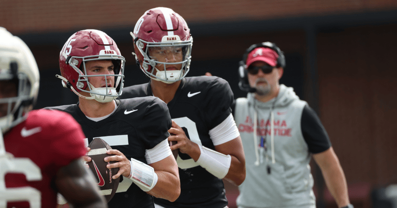 Alabama QBs Ty Simpson and Austin Mack