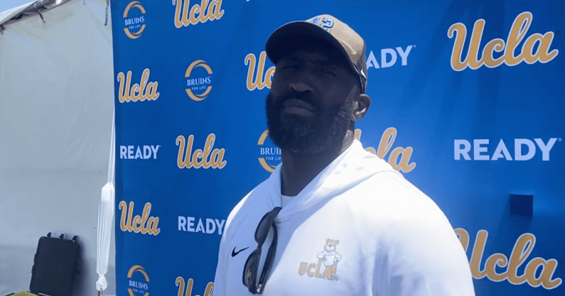 UCLA head coach DeShaun Foster