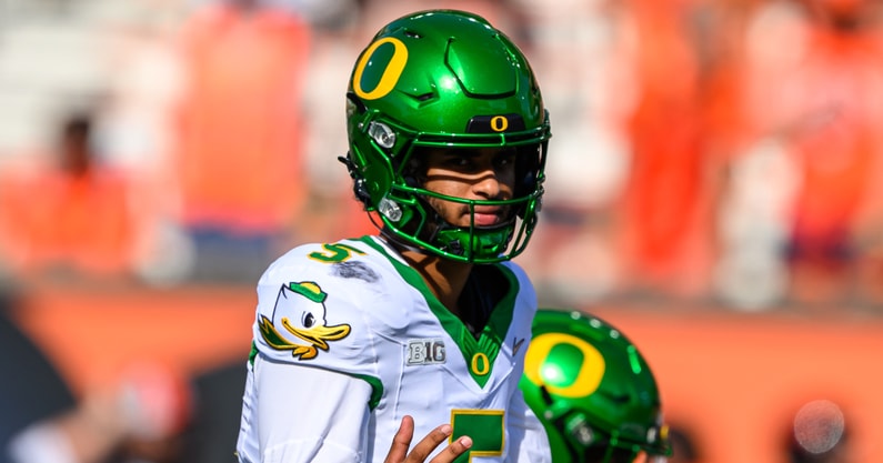Dan-Lanning-states-nothing-stood-out-to-him-in-Dante-Moores-scrimmage-performance