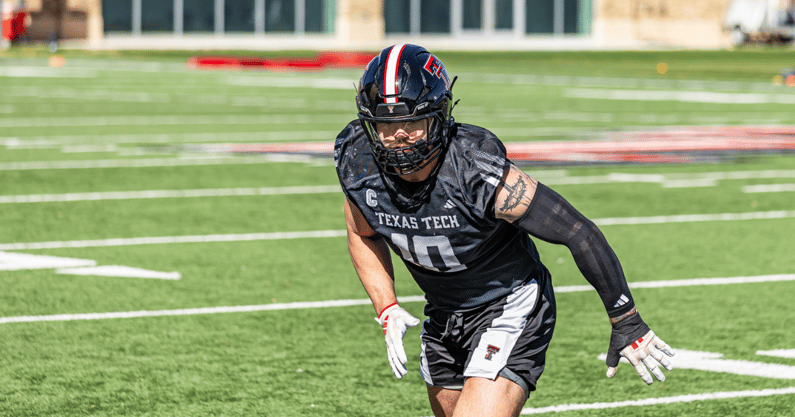 Texas Tech LB Jacob Rodriguez spring training camp
