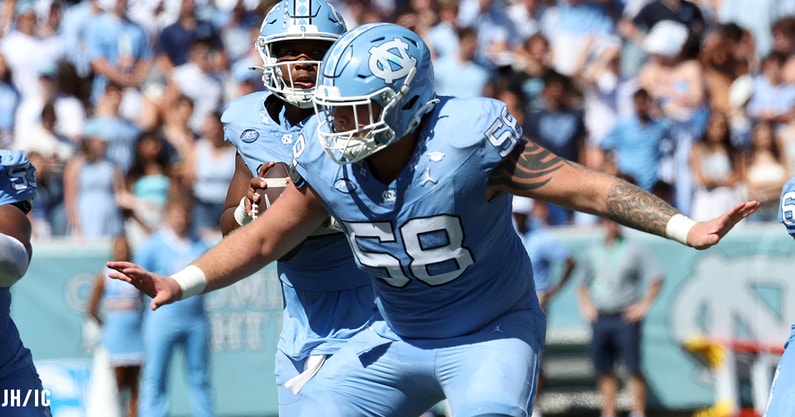 UNC offensive lineman Austin Blaske