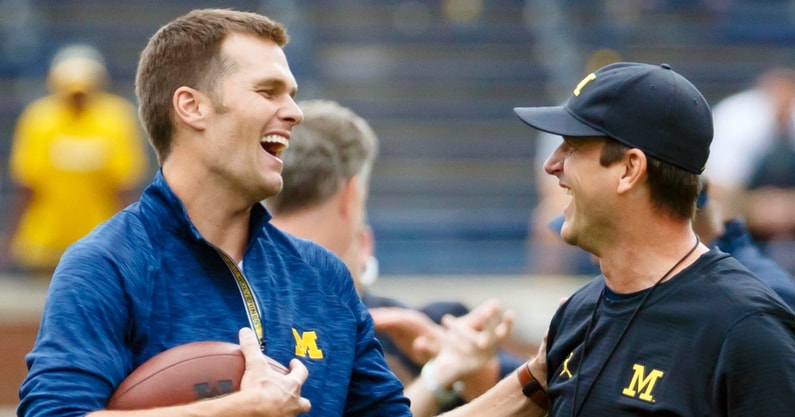 Tom Brady, Harbaugh, Michigan