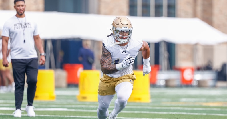 Notre Dame linebacker Madden Faraimo