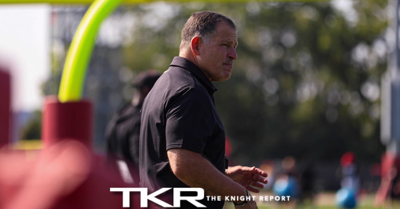 Rutgers Football HC Greg Schiano during Training Camp 2025