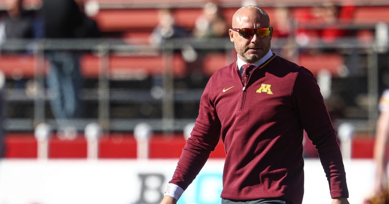 PJ Fleck gophers post practice