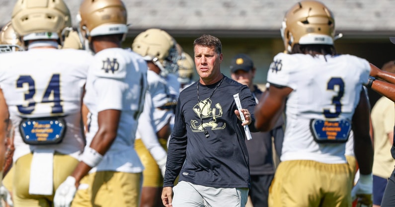 Notre Dame defensive coordinator Chris Ash