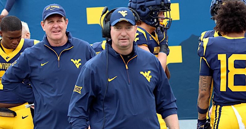 West Virginia assistant coach Pat Kirkland during practice