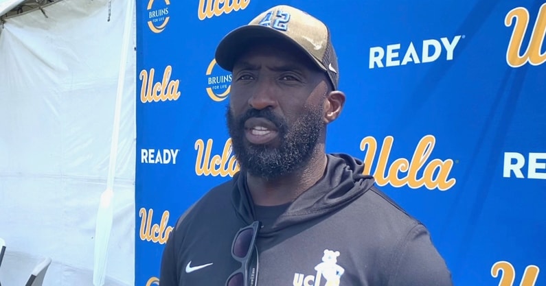 UCLA head coach DeShaun Foster