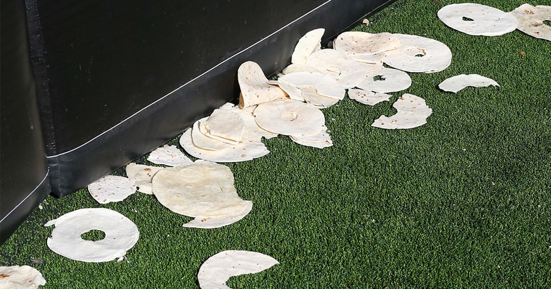 Tortillas on the field Big 12 Texas Tech