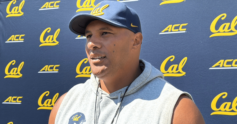 Cal co-defensive coordinator and outside linebackers coach Vic So'oto