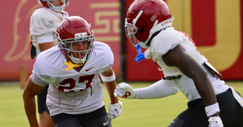USC cornerback Alex Graham during a fall camp practice with the Trojans