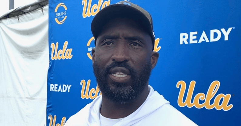 UCLA head coach DeShaun Foster