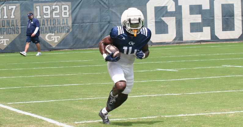 Georgia Tech's Jy Gilmore at practice