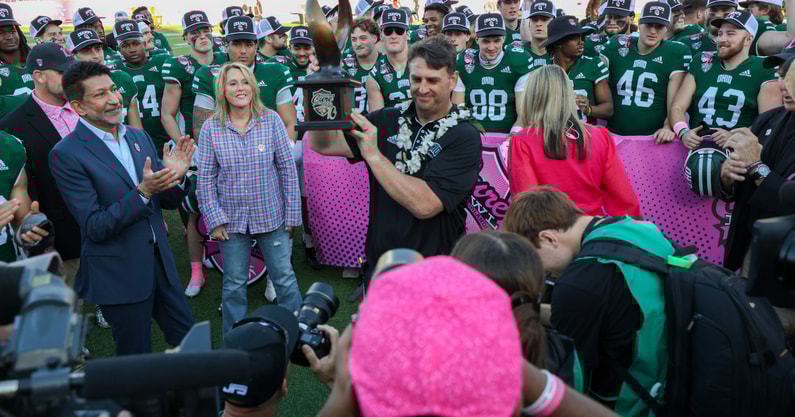 Ohio Bobcats head coach Brian Smith at 2024 Cure Bowl