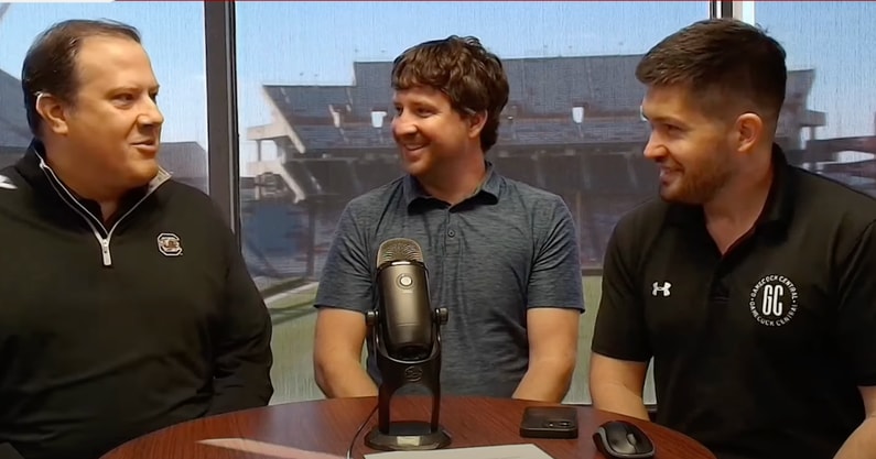 South Carolina BOT chairman Thad Westbrook with Chris and Wes from GamecockCentral