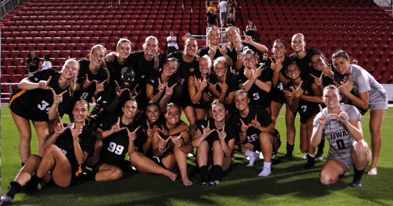 Iowa Soccer is off to a good start after a win over #6 Arkansas. (Photo by UI Athletics)