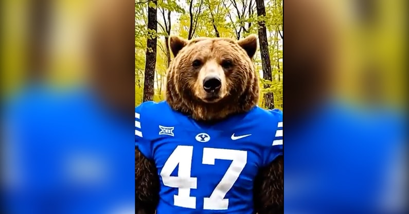 Bear Bachmeier BYU quarterback AI video