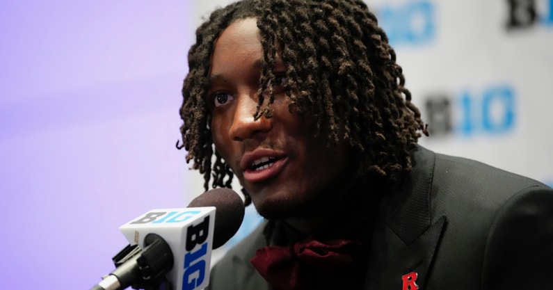 Rutgers linebacker Dariel Djabome at 2025 Big Ten Media Days