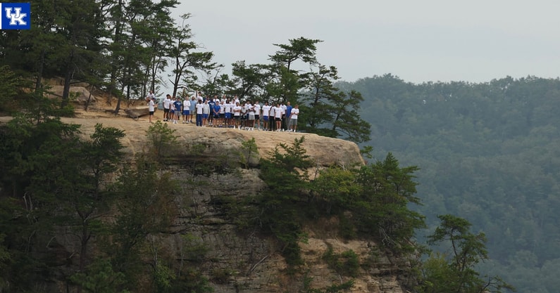 Kentucky basketball at Natural Bridge (Photo via UK Athletics)