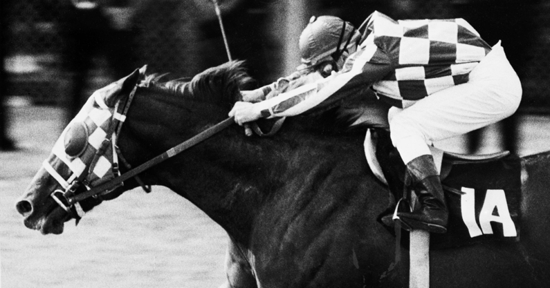 Ron Turcotte rides Secretariat to a Kentucky Derby win, via Bill Luster, The Courier-Journal., Louisville Courier Journal via Imagn Content Services, LLC