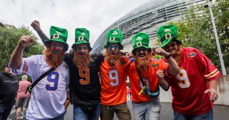 College Football fans at the Aer Lingus Classic, via INPHO via Imagn Images