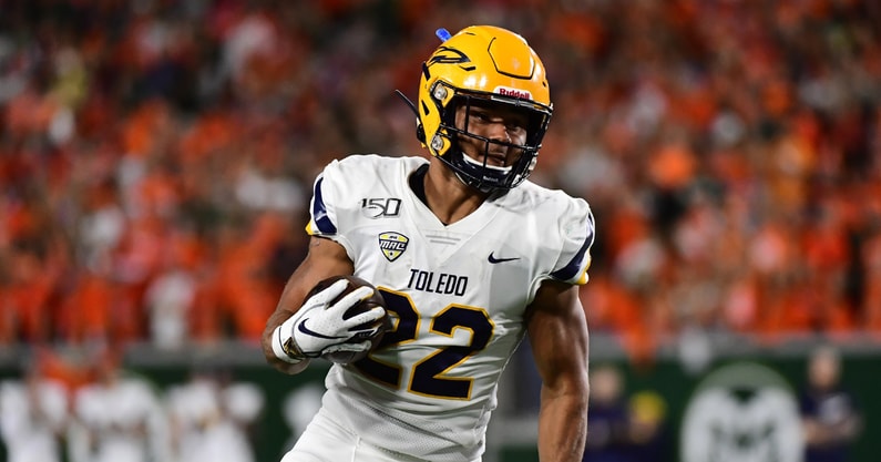 Former Kentucky running back Bryant Koback spent four years at Toledo, via Ron Chenoy-Imagn Images