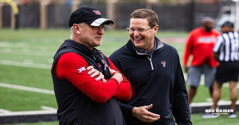 Texas Tech HC Joey McGuire with AD Kirby Hocutt