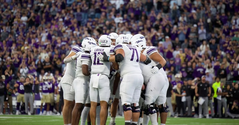Northwestern huddle