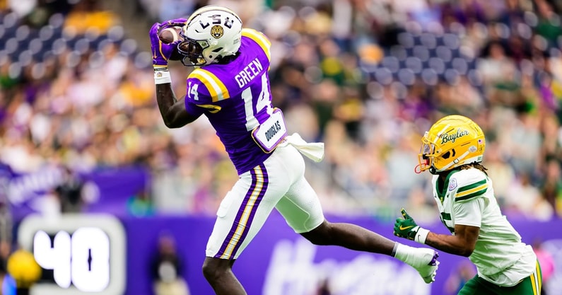 LSU TE Trey'Dez Green caught two TD passes in the bowl game win in January (Photo: LSU Football)