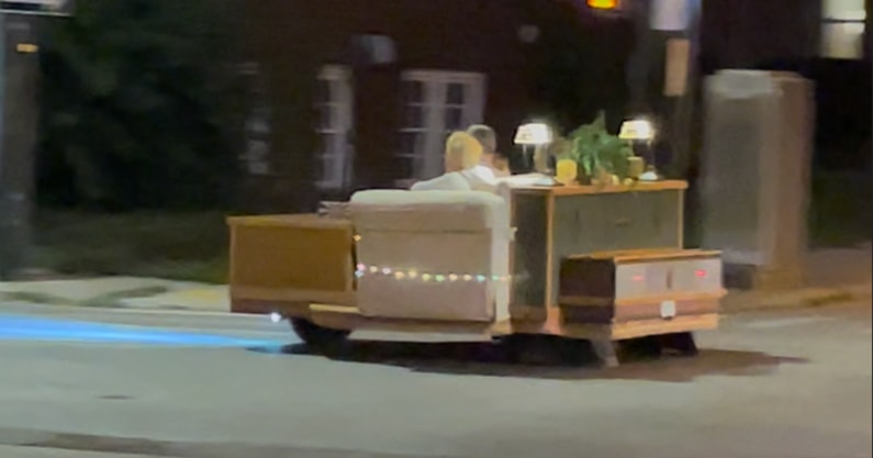 Lexington man driving his living room around downtown - KSR