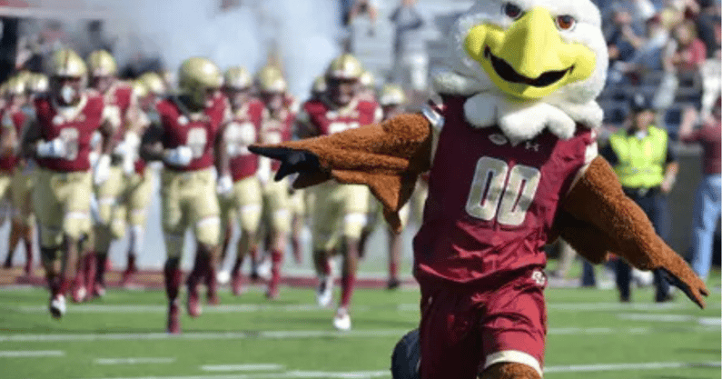 Boston College mascot Baldwin