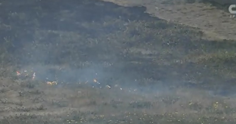 NASCAR Xfinity Series grass fire Portland