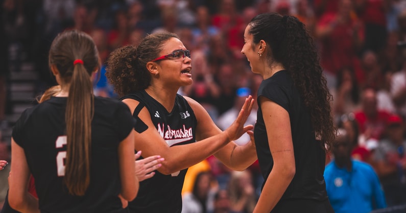 Nebraska volleyball Rebekah Allick and Virginia Adriano