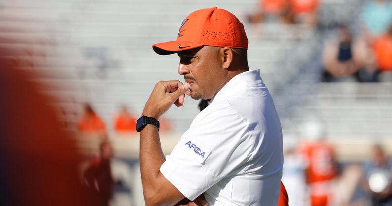 UVa coach Tony Elliott