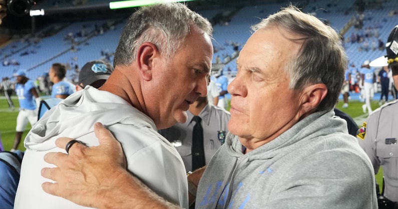 TCU HC Sonny Dykes, North Carolina HC Bill Belichick