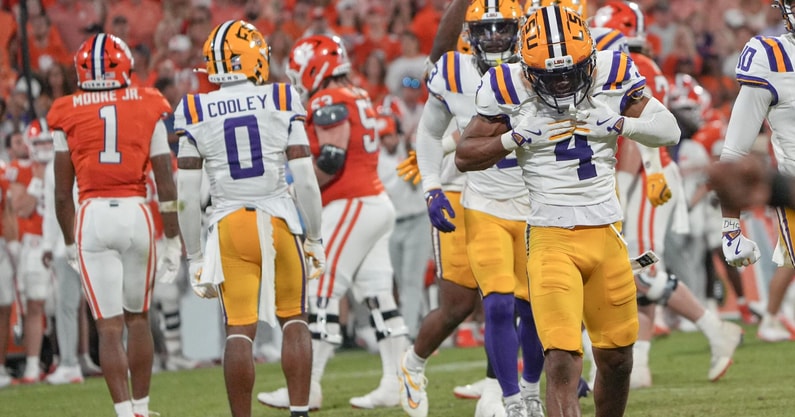 LSU CB Mansoor Delane stepped up in a huge way vs. Clemson's offense (Photo: © Ken Ruinard / USA Today Network South Carolina / USA TODAY NETWORK via Imagn Images)