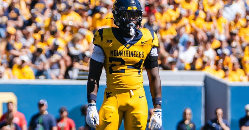 West Virginia safety Darrian Lewis during the Robert Morris game