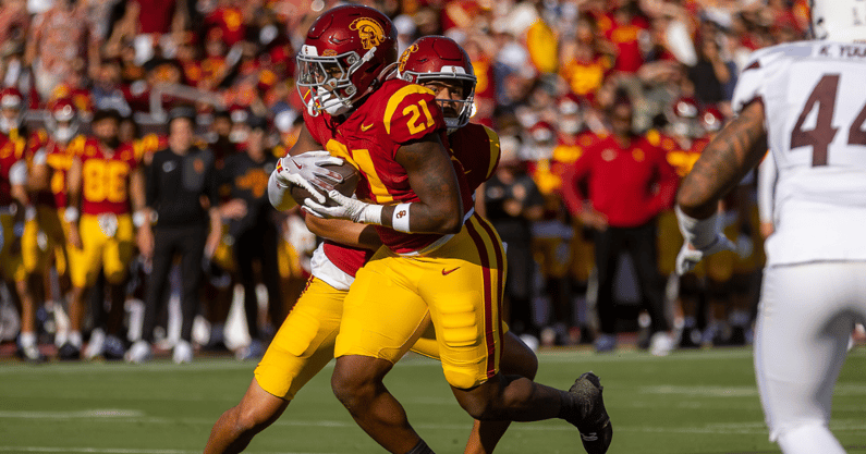 USC running back Bryan Jackson runs the ball against Missouri State