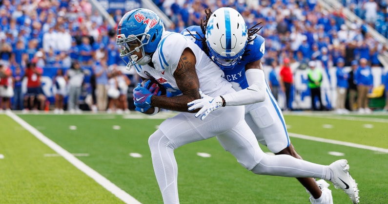 Ole Miss WR Harrison Wallace made a game-changing play against Kentucky, via Jordan Prather, Imagn Images