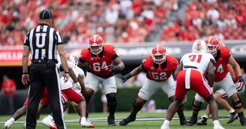 Georgia offensive line vs Austin Peay
