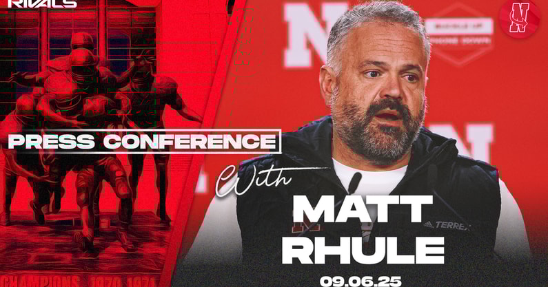 Nebraska football coach Matt Rhule and the Huskers blew out Akron in a 68-0 win in their 2025 home opener