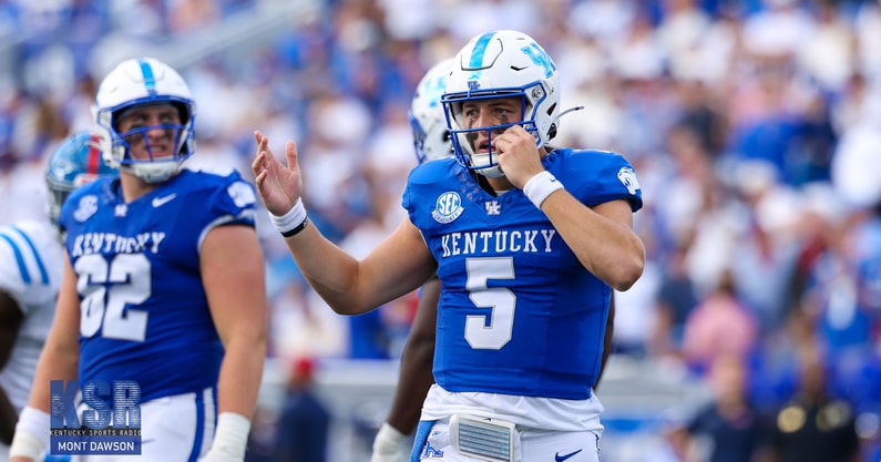 Zach Calzada vs. Ole Miss (Photo via Mont Dawson, Kentucky Sports Radio)