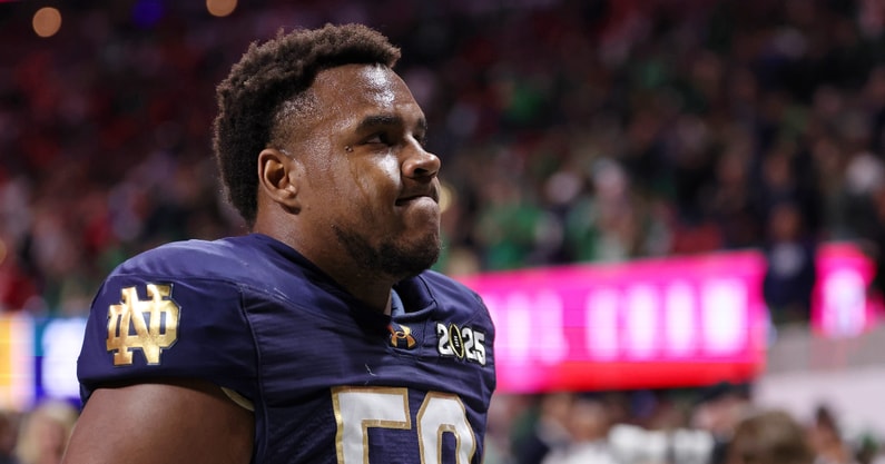 Notre Dame football player Aamil Wagner CFP