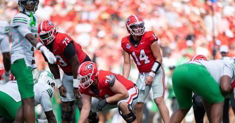 Georgia offensive line Marshall