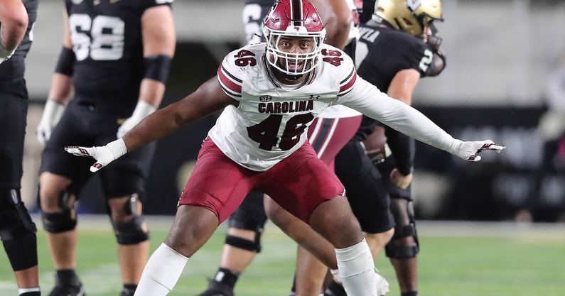 South Carolina EDGE Bryan Thomas Jr. against Vanderbilt in 2024 (Photo: CJ Driggers | GamecockCentral.com)