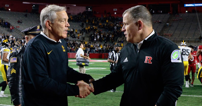 Rutgers Football HC Greg Schiano and Iowa HC Kirk Ferentz