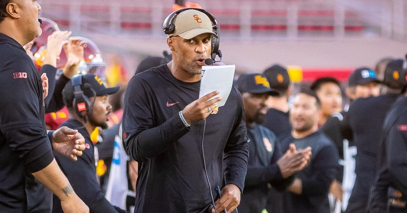 USC defensive coordinator D'Anton Lynn