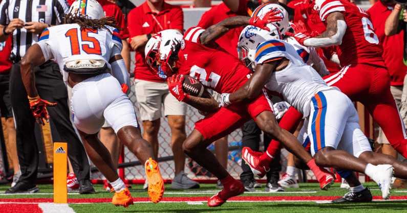 Nebraska football WR Jacory Barney Jr. during the Huskers' Week 3 win over Houston Christian